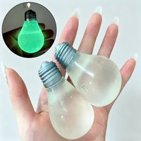 Glow in The Dark Luminous Light Bulb Squishy Fidget Toy Slow Rising Squeeze Pinch Toy Stress Release Sensory Decompression Toy