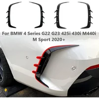 2pcs Air Vent Cover Side Splitter For BMW 4 Series G22 G23 425i 430i M440i M Sport 2020+ Rear Bumper Spoiler Sticker Body Kit