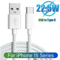 USB A to Type C Fast Charging Cable 22.5W Mobile Phone Date Cable For Iphone 16 15 Huawei Samsung Type C Android Charger Cable
