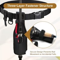 Fishing Rod Holster for Belt Durable Nylon Fishing Pole Holder Clip Hands-Free Fishing Rod Holsters for Secure Pole Storage