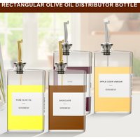 Glass Seasoning Bottle Dispenser 350ml Olive Oil Vinegar Bottle with Sort Sticker Kitchen Gadget Vinegar Container Syrups Bottle