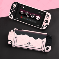 Sweety Angel Devil Hard Back Case Shell Protector For Nintendo Switch 2/NS Oled Thumb Stick Grip Cap Buttons Silicone Full Cover