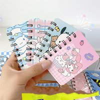 4Pcs/Set Anime Sanrio Hellokitty Coil Notebooks Cartoon A7 Printing Pattern Student Stationery Notepad Cute Notebook Kids Gifts