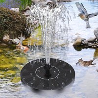 1W solar-powered bird bath fountain with 6 nozzles - suitable for indoor and outdoor courtyards, gardens and swimming pools