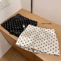 Korean Women Sexy Mini Skirt Elegant Polka Dot A Line Pencil Skirt Sweet Fashion High Waisted Commuter Lady Skirt