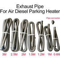 60cm 100cm 120cm 150cm 200cm 250cm 300cm Air Diesel Parking Heater Stainless Steel Exhaust Pipe Tube Gas Vent Hose Car Truck VAN