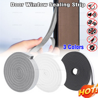 4M(2 Roll) Air Conditioner Insulation Foam Tape Sponge Window Sealing Strips Sound-Proof Weather Stripping Door Seal Gap Blocke