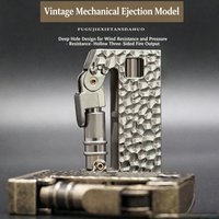 2026 Novel Antique vintage metal oil lighter New Mechanical lighter fashionable Men Gift smoking accessories gift Practical Tool