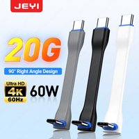 JEYI 20Gbps 90 ° USB-Kabel C zu C PD 3A 60W 75MM Mobile Power USB-C Kabel zum Laden von Powerbanks, MacBooks, Laptops, Tablets, iPhone 15 Pro