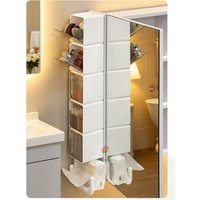 Batoom Mirror Cabinet Side Storage Organizer Cotton Stick Makeup Cotton Bathroom Pull-Out Storage Drawer Style Storage Box new