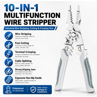 Multi Functional Electrician Pliers Wire Stripping Splitting Cutting Crimping Tool Hand Tool for Electrical Work