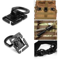 3Pcs Tactical 360 Rotation D-Ring Clips Plastic Hydration Tube Buckle Management Tool for MOLLE Webbing Attachment Backpacks
