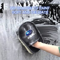 Wool Soft Car Wash Glove Polish Cleaning Brush Tools For Subaru STI WRX BRZ Forester Impreza Legacy Outback XV Tribeca keychain