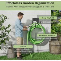 Garden Hose Holder Wall Mounted Iron Water Pipe Storage Rack Heavy Duty Rustproof Backyard Lawn Irrigation Organizer Tool
