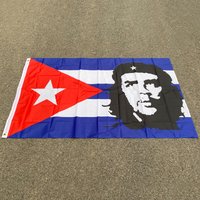 aerlxembrae 3x5ft Polyester cuba Flag cuba revolution hero EI CHE Ernesto Guevara Flag