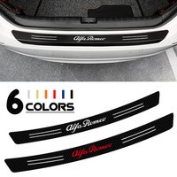 1PCS Car Carbon Fiber Tail Trunk Rear Bumper Load Edge Protector Sticker For Alfa Romeo Giulia Mito Stelvio Sportiva Giulietta