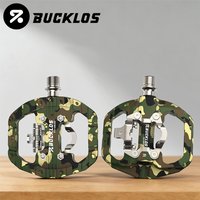 AliExpress BUCKLOS Bike Dual Function Pedals for SPD Lock&Flat MTB Pedal 9/16'' Nylon Fiber Mountain Bike Pedals Non-slip Bicycle Pedal
