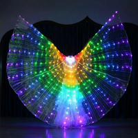 Belly Dance LED Wings Costume Luminous Cape for Adult Stage Performance Festival Party Show Wear Light Prop Outfit Wholesale