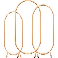 Metall-Hochzeitsbogen, Set mit 3 Hintergrundständern für Hochzeiten, Brautpartys, Innen- und Außenbereich-Partydekoration