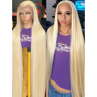 Silky Soft 613 Blonde Colored Long Straight 13x4 13x6 HD Transparent Full Frontal Lace Wigs Lace Front Wigs18-46 Inch Preplucked Natural Hairline