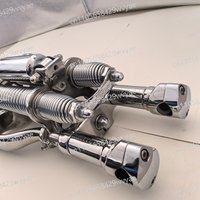 Motorcycle Chrome Alloy Accessories, Classic and Retro Springer Fork and Front TM Chopper