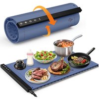Silicone Heating Mat for Food Warming Trays for Buffets Party with Adjustable Temperature Rollable Food Warmer Plate for Sabbath