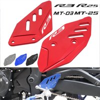 Motorcycle Accessories Footpeg Footrest Rear Heel Plate Guard Protector for YAMAHA MT03 MT25 R3 R25 MT 03 MT 25 R 3 R 25