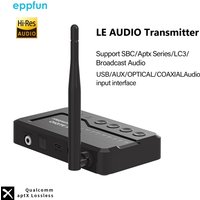 Transmetteur audio Bluetooth 5.4 Eppfun LE Audio pour TV, casques avec Aptx Lossless Auracast LC3 pour le jeu, la musique et le visionnage