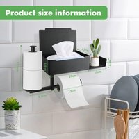 1Set Toilet Paper Holder With Wet Wipes Box Stainless Steel Toilet Roll Holder Stainless Steel