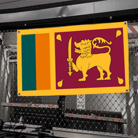 1pc Sri Lanka Flag Flags And Banners Four Hole Flag Polyester Outdoor Decor Room Aesthetic