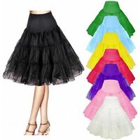 Women's 50S Vintage Tulle Petticoat Half Slip Tutu Underskirt
