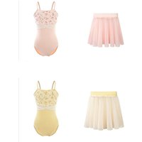 Children's Dance One-piece Dress, Multi-color Practice Skirt, Body Dress, Summer Suspender Ballet Gymnastics Clothes for Girls