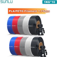 SUNLU 10KG PLA/PETG Filament 1.75mm 1KG Without Tray 3D Printer Filament for 3D Printer& 3D Pen,Refll Filament