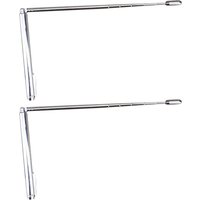 2Pcs Lightweight Stainless Steel Dowsing Rods Simple Shaped Flexible Divining Rods for Outdoor Home Divination Treasure Hunting