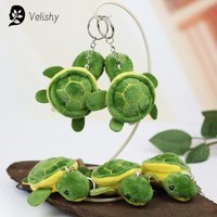 Fashion Little Turtle Soft Plush Doll Keychain Cute Cartoon Tortoise Bag Pendant Kids Toys Car Keyrings Men Women Anime Keyring