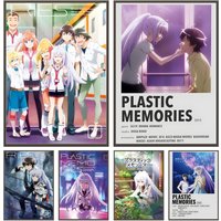 slice of life anime Plastic Memories Poster Versatile HD Waterproof Wall Art Self-Adhesive Decor for Any Space Ideal Gift