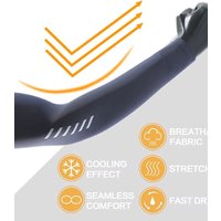 AliExpress NONE Cooling Ice Silk Arm Sleeves UV Protection Breathable Stretchy Compression Sleeves Cycling Running Driving Anti Slip Arm Covers