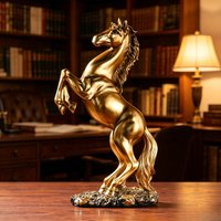 European Style Resin Victory Horse Statue, Living Room Cabinet Office Desktop Decoration, Animal Figurines