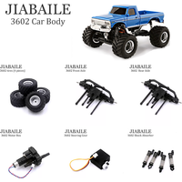 JIABAILE 3602 3601 1:36 RC Car Parts - Shock Absorbers, Front and Rear Axle Steering Gear Motors, and Transmission Case Parts
