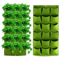 Hanging Plant Grow Bags Vertical Wall Mounted Planter For Outdoor And Indoor Use Felt Material Space-saving Design For Gardening