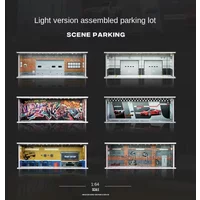 Sammler 1/64 Garage Parkplatz Legierung Auto Modell Auto Szene Lagerung Display Box Auto Modell Replik Sammlung Spielzeug für Jungen