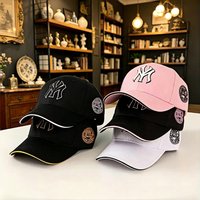 New York team logo embroidered baseball cap, stylish side badge decoration adjustable dad hat, trendy streetwear sun hat, suitab