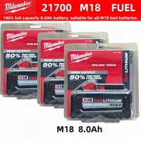 Milwaukee M18 XC 18V 8.0Ah 21700 Lithium Cell High Capacity Battery Rechargeable Pack for 48‑11‑2830 0730‑20 Power Tools