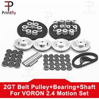 VORON 2.4 Set Motion Parts 2GT Timing Belt 2GT 16T 80T 20T Tooth Pulley 188-2GT Shaft Bearing 625 F695 2RS