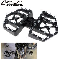 Motorcycle Black Foot Pegs Bobber Wide Floorboards Footrests Pedals For Harley Sportster XL Dyna FXDF Softail Touring Road Glide