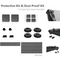 Protective Kit For Steam Deck OLED Dust Proof Kit Button Sticker Silicone Caps for Steam Deck OLED Game Accessories