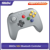 8BitDo N64 Bluetooth Controller with Hall Effect Joysticks for Analogue 3D, Nintendo Switch, Switch 2, Windows and Android, PC