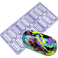 Polycarbonate chocolate mold pillow capsule shape 18 cavity Chocolate Candy Mould Confectionery Baking Pastry Tools