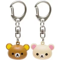 Cute Teddy Bear Rilakkuma Key Chains for Girls Keyrings Car Key Decor Keychains Backpack Pendants Charms Accessories Kids Gifts