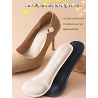 2pcs High Heeled Shoe Sole Pad Non Slip Breathable Half Size Pad Self Adhesive Washable